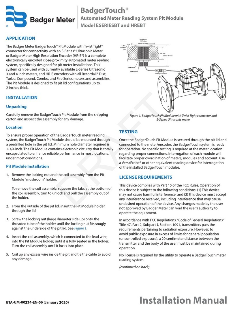 Badger Meter BadgerTouch HREBT User manual