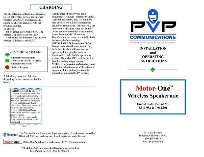 PVP Communications Motor-One Installation and operating instructions