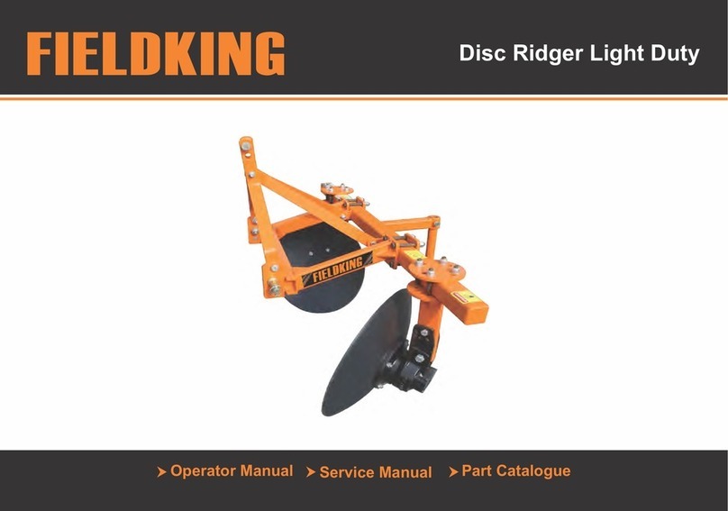 FIELDKING Disc Ridger Operator's manual