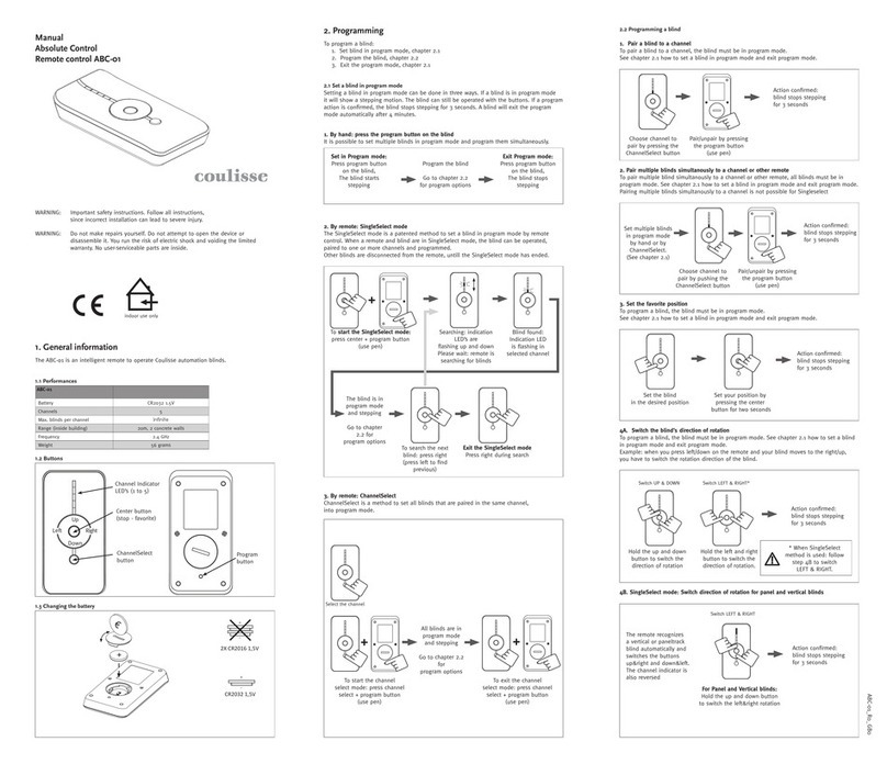 Coulisse Absolute Control ABC-01 manual
