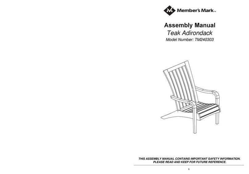 Members Mark Teak Adirondack User manual