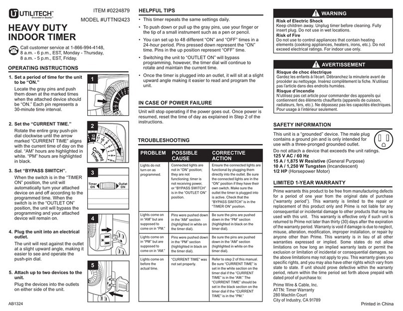 Utilitech UTTNI2423 User manual