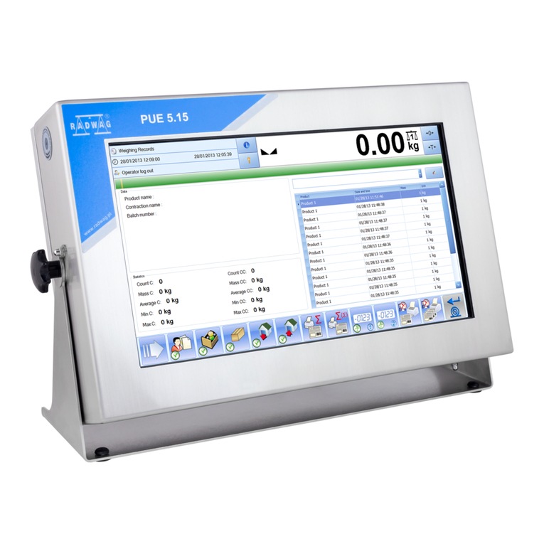 RADWAG PUE 5 quick start