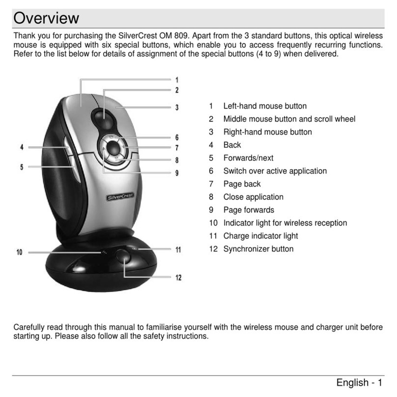 Silvercrest OM 809 User manual Silvercrest OM 809 User manual