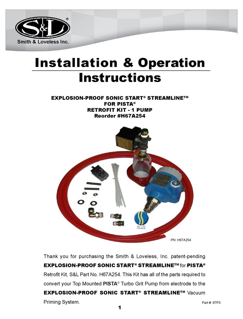 SMITH & LOVELESS STREAMLINE Installation & operation instructions SMITH & LOVELESS STREAMLINE Installation & operation instructions
