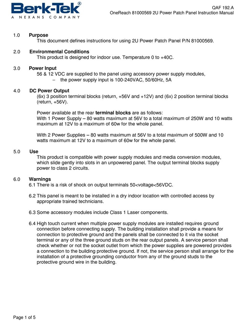 Nexans Berk-Tek OneReach instruction manual