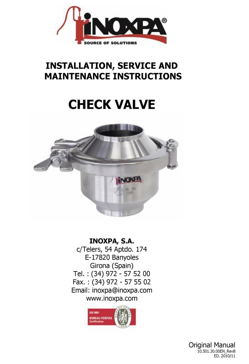 INOXPA 72700 Manual