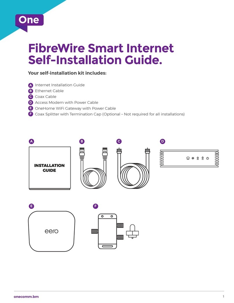 ONE OneHome WiFi Gateway Self-installation guide