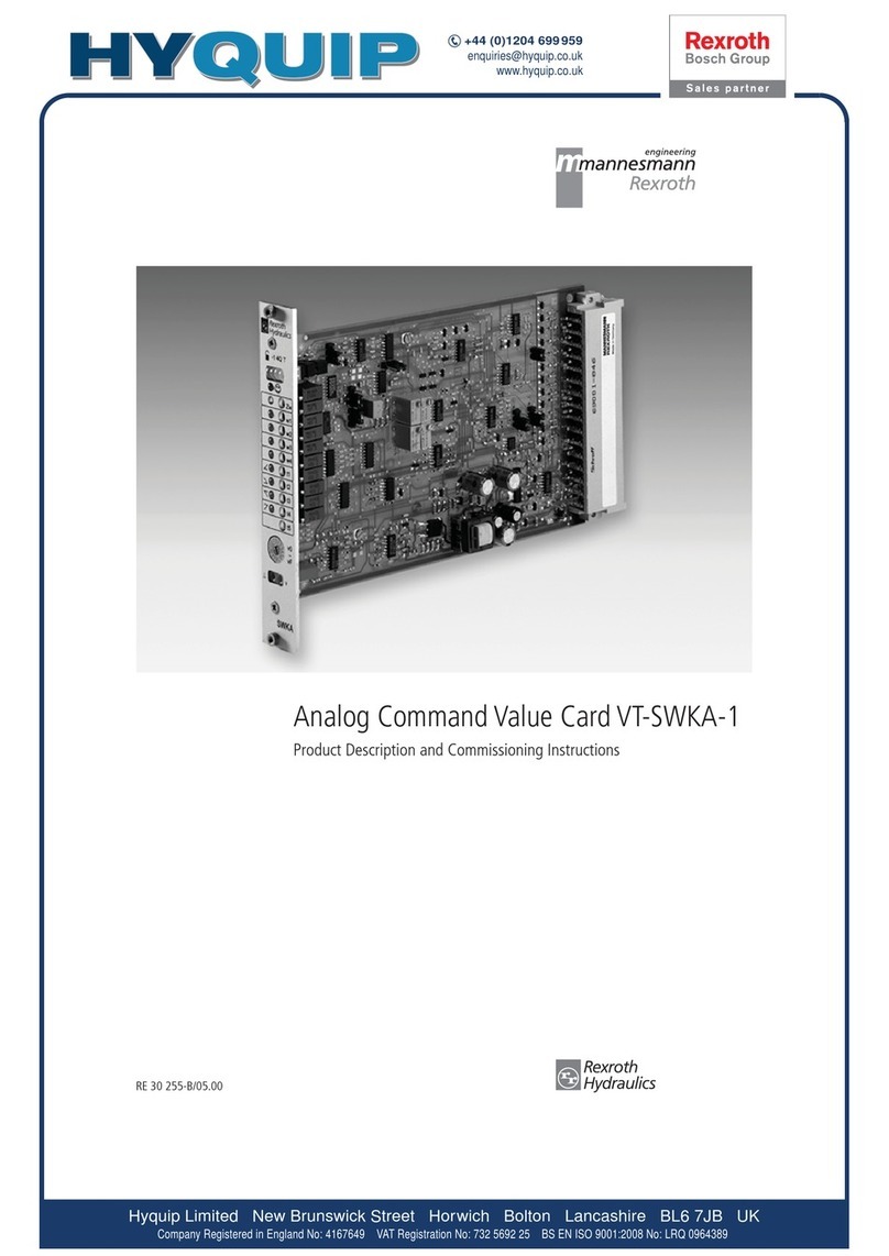 Mannesmann HYQUIP VT-SWKA-1 Commissioning instructions