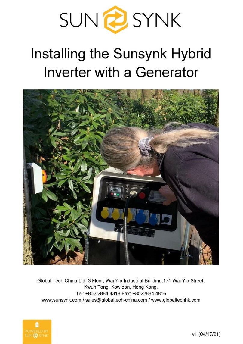 SunSynk Hybrid Inverter with a Generator Instruction Manual