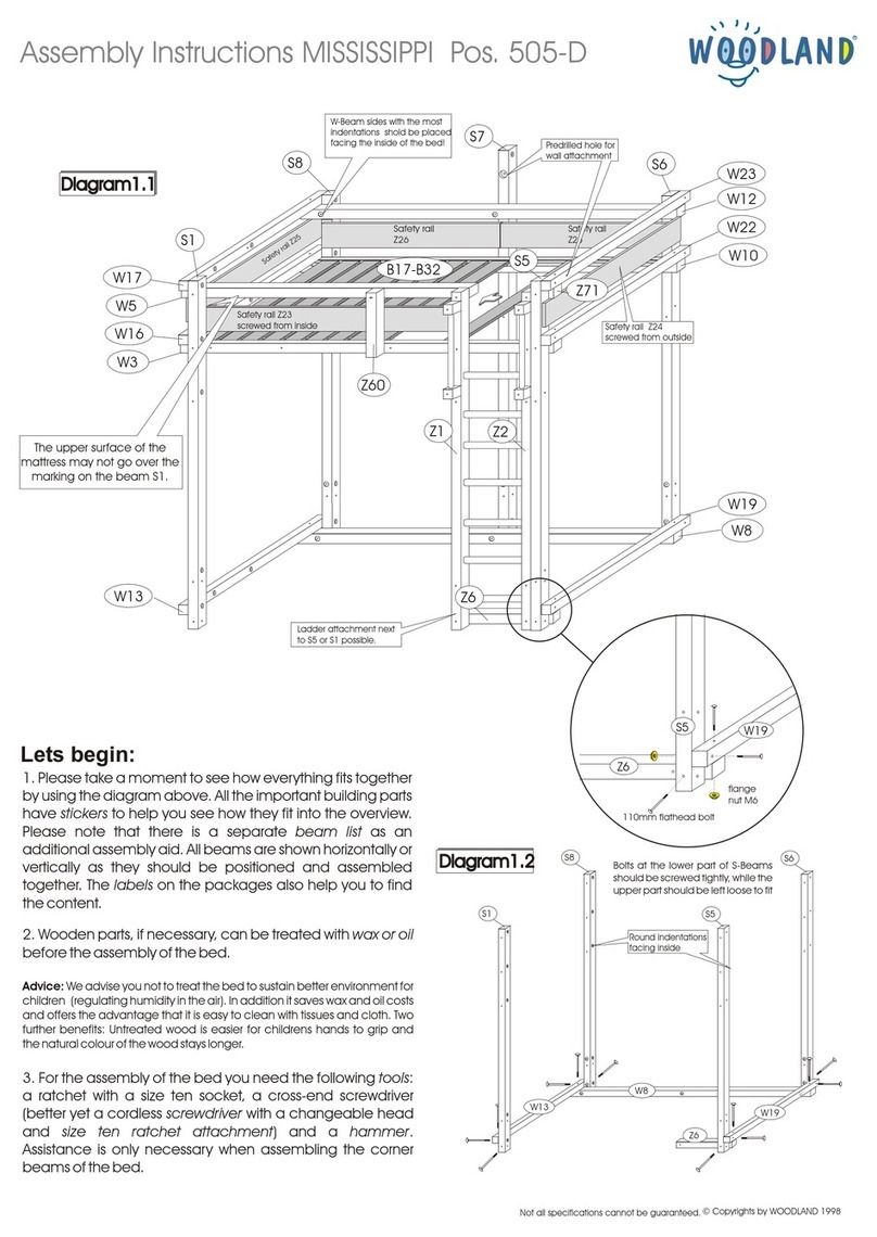 Woodland MISSISSIPPI Assembly instructions Woodland MISSISSIPPI Assembly instructions