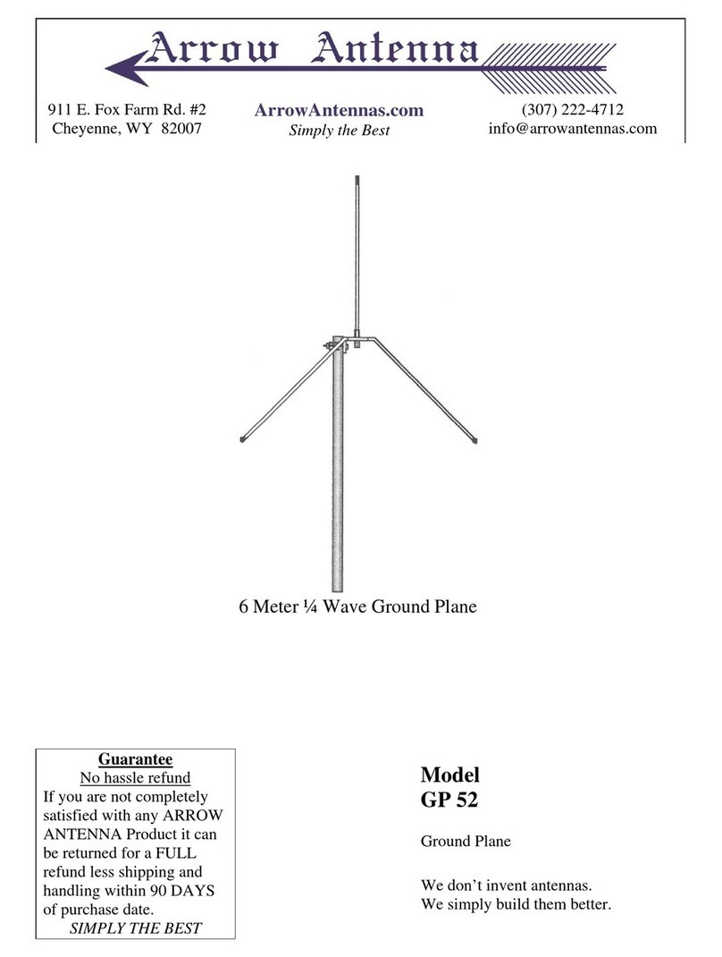 Arrow Antenna GP 52 User manual Arrow Antenna GP 52 User manual