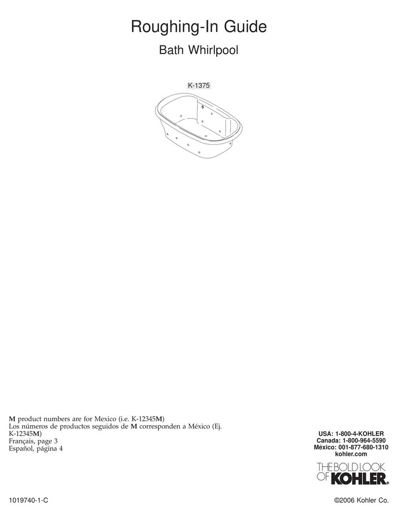 THE BOLD LOOK OF KOHLER K-1375 Roughing-In Guide