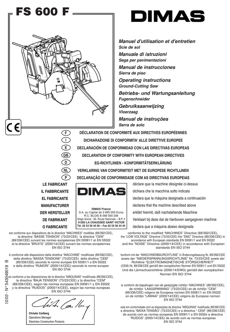 Dimas FS 600 F operating instructions