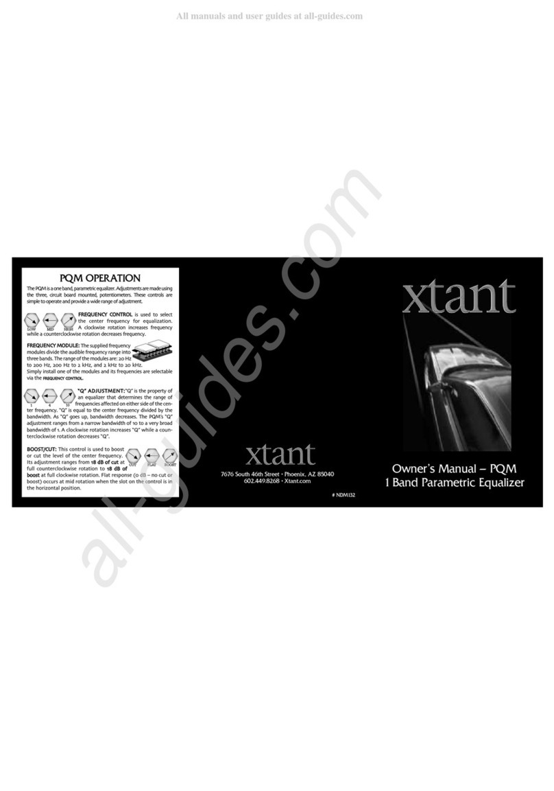 Xtant PQM owner's manual