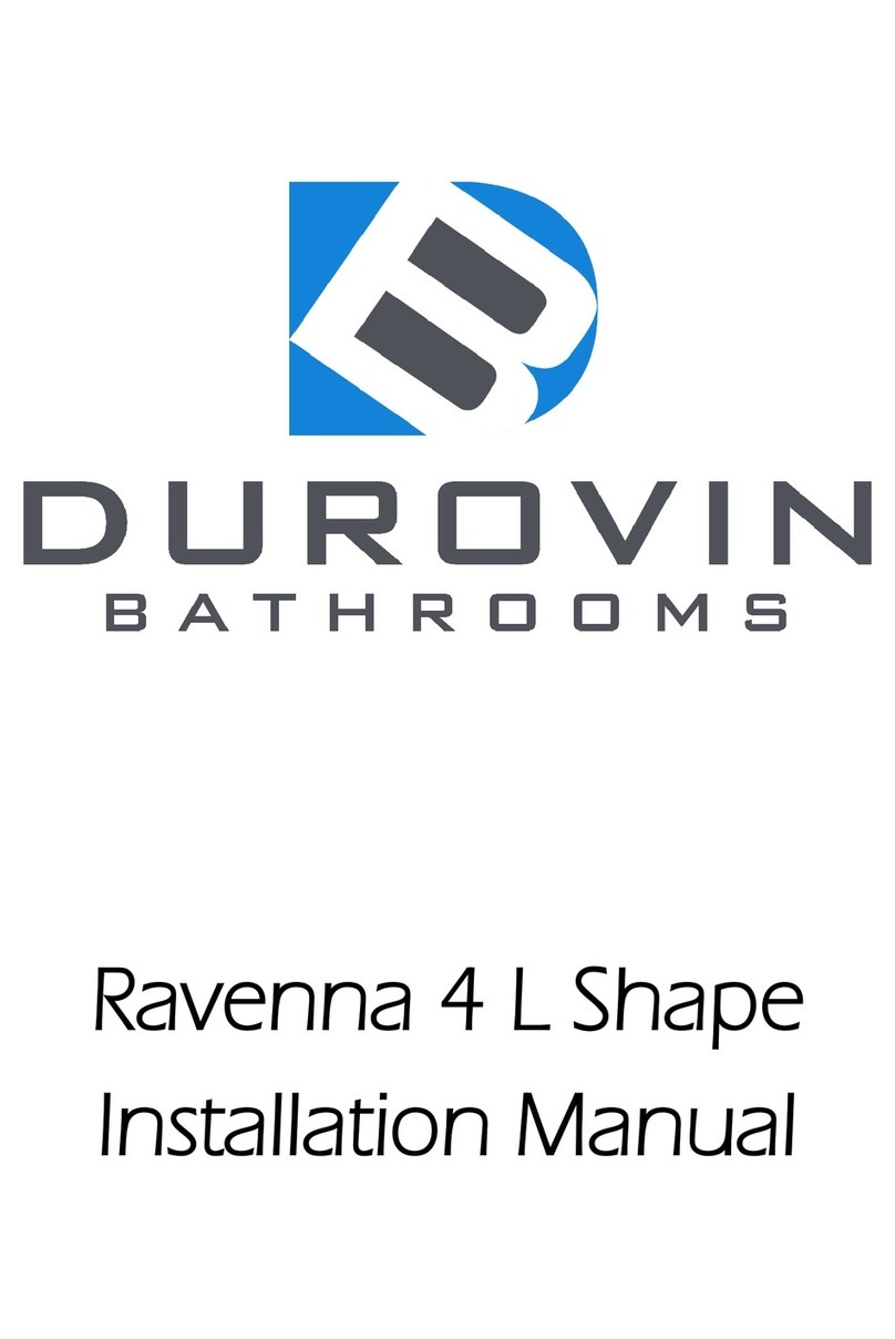 Durovin Bathrooms Ravenna 4 L Shape MMD04 installation manual