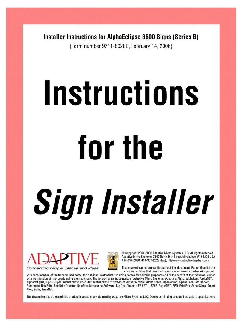 Adaptive AlphaEclipse PureColor 3600 User manual