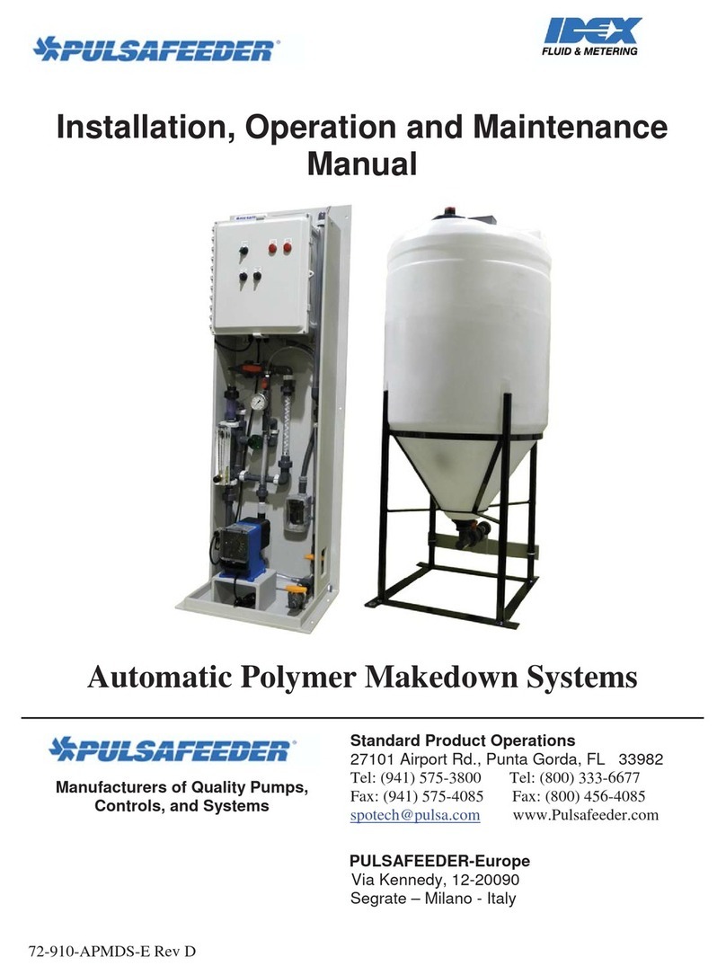 Pulsafeeder Automatic Polymer Makedown Systems Installation, operation and maintenance manual