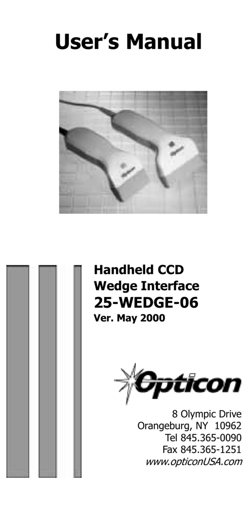 Opticon 25-WEDGE-06 User manual
