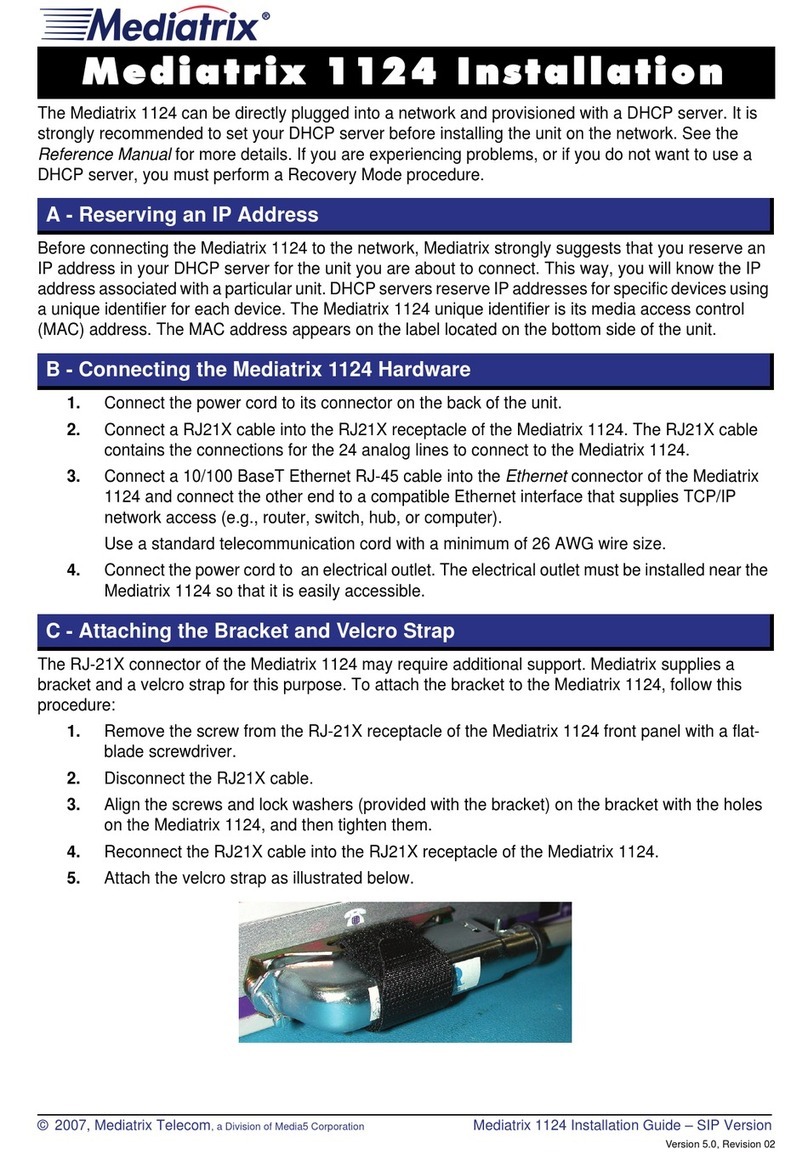 Mediatrix 1124 User manual