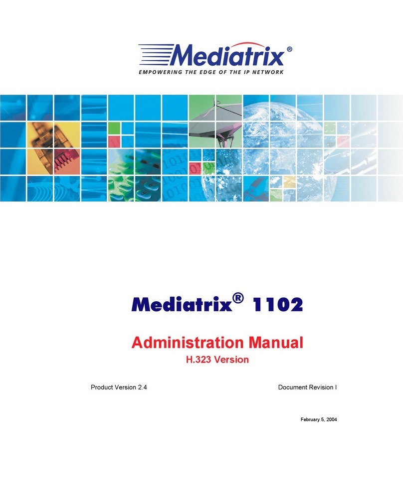 Mediatrix 1102 Administration manual