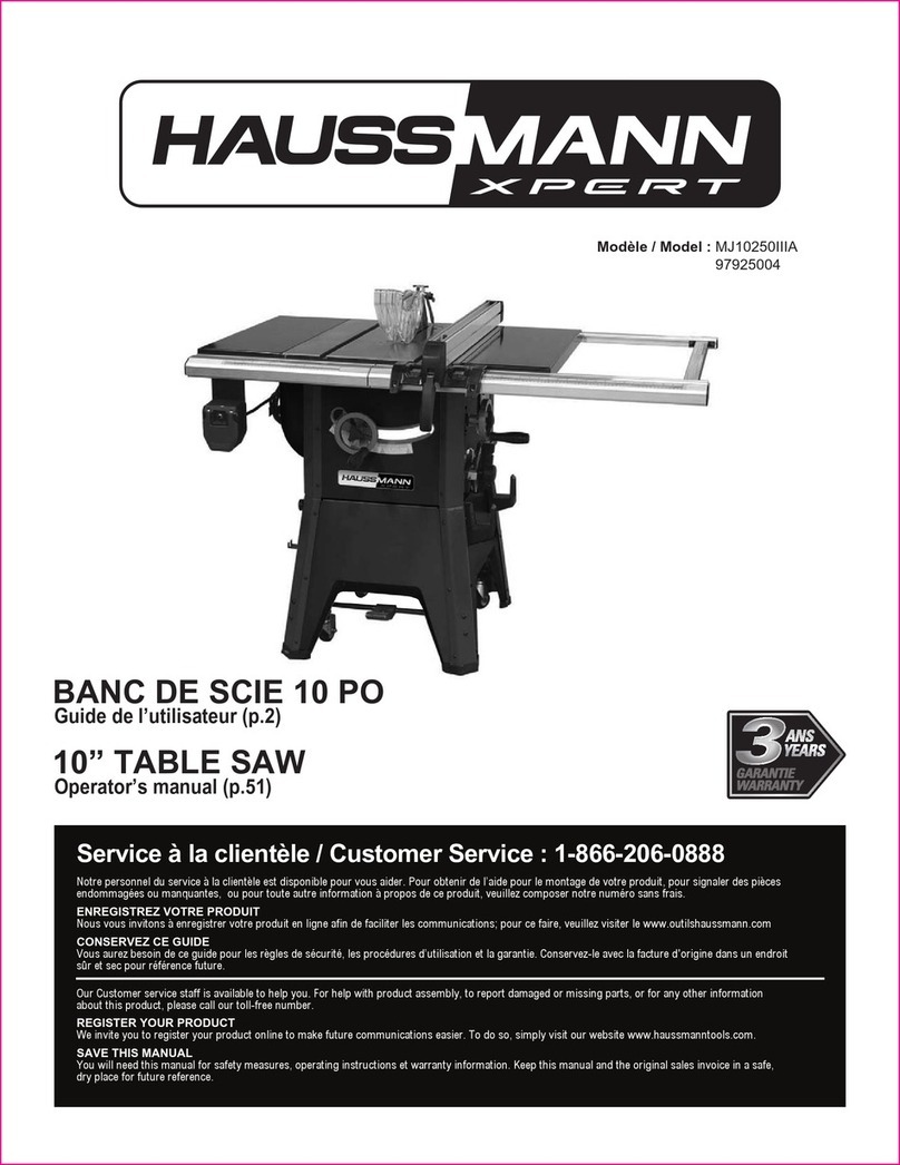 Haussmann Xpert MJ10250IIIA Operator's manual