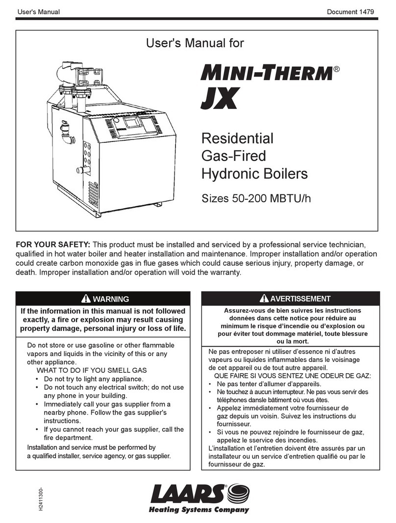 Laars MINI-THERM JX User manual