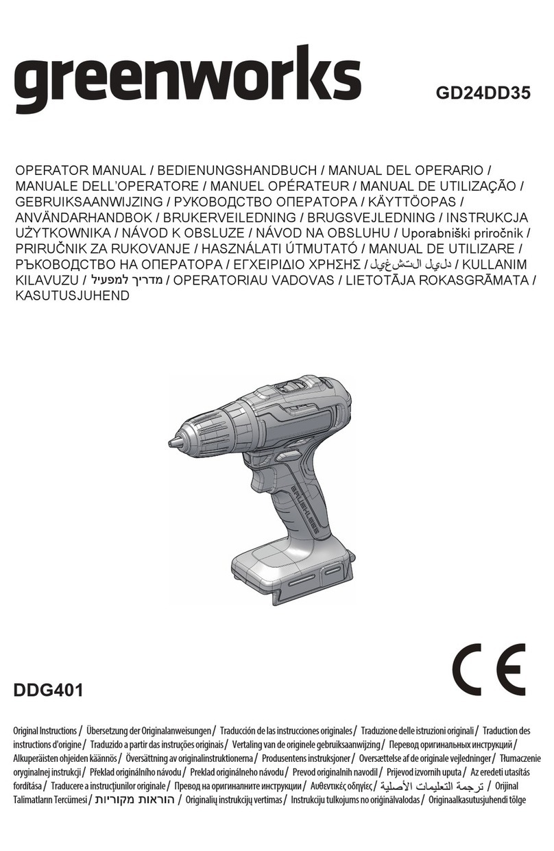 GreenWorks DDG401 User manual
