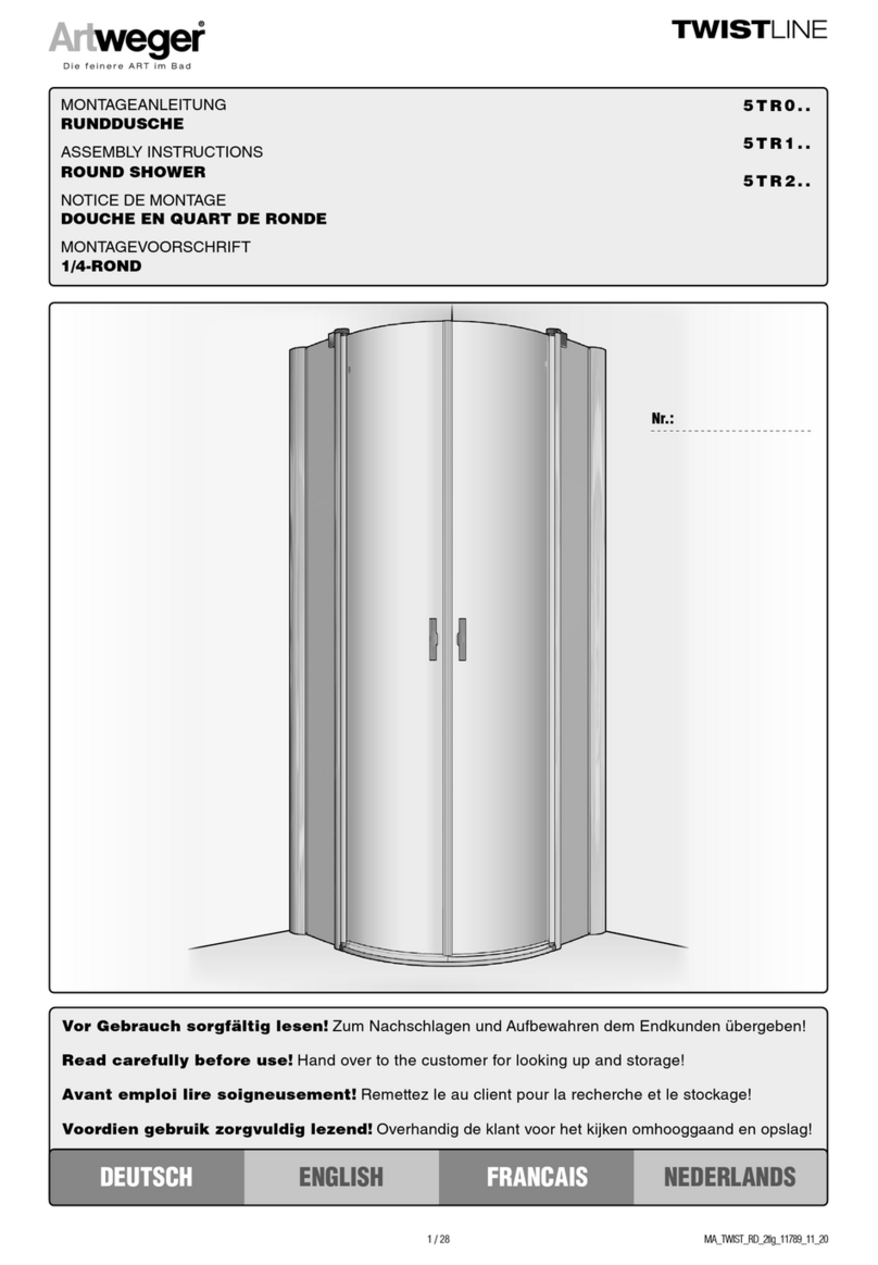 Artweger TwistLine 5TR0 Series Assembly instructions Artweger TwistLine 5TR0 Series Assembly instructions