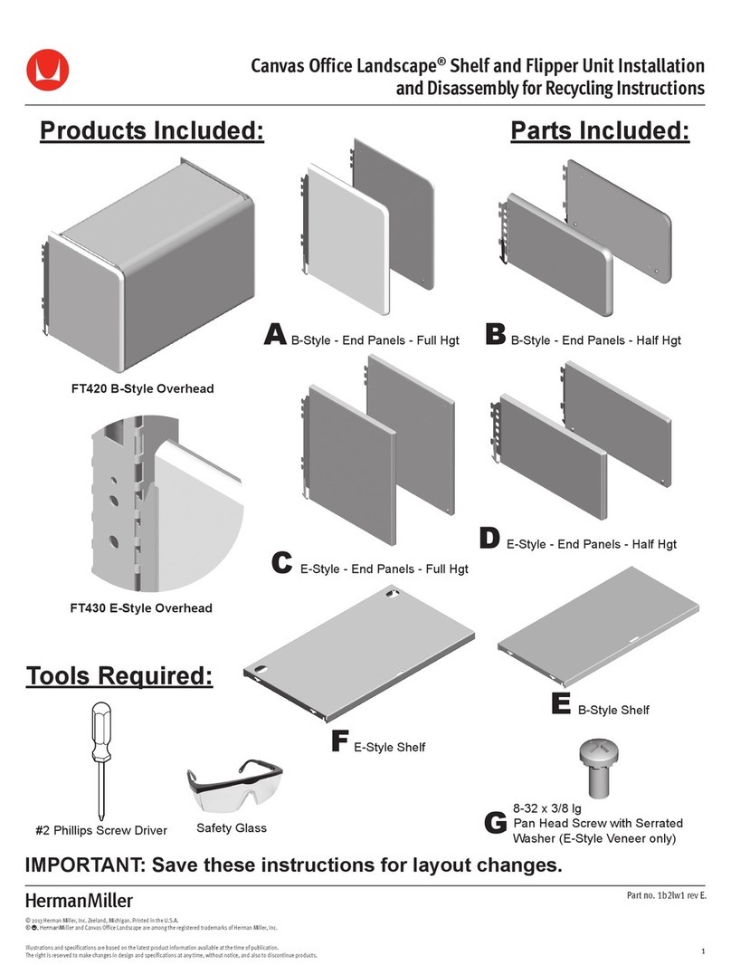 Herman Miller Canvas Office Landscape FT420 instructions