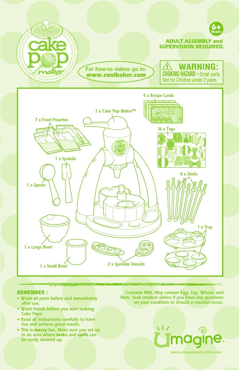 Spinmaster Umagine Cool Baker Cake Pop Maker User manual Spinmaster Umagine Cool Baker Cake Pop Maker User manual