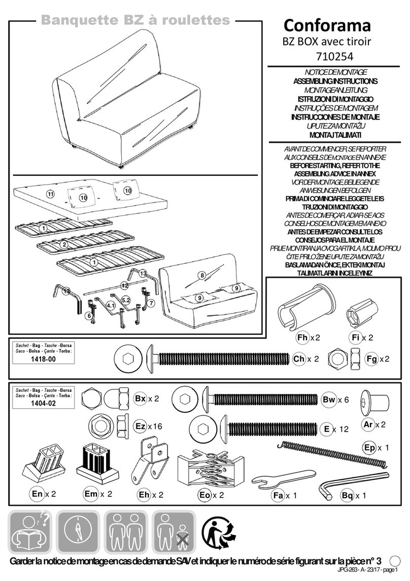 CONFORAMA BZ BOX 710254 Assembling instructions