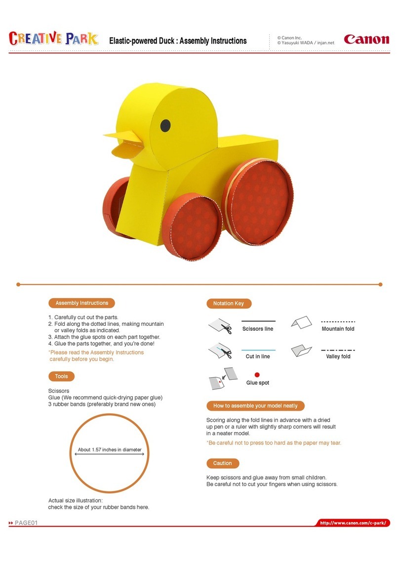Canon Creative Park Elastic-powered Duck User manual