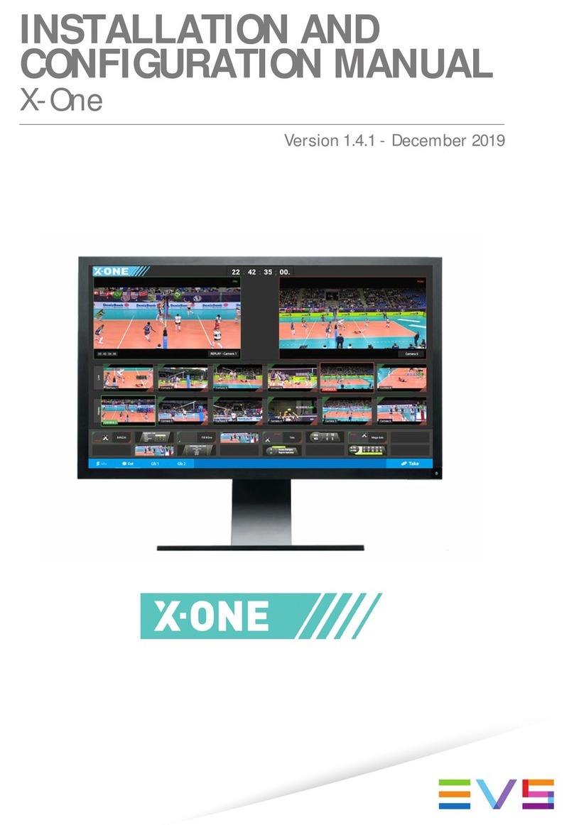 EVS X-ONE Installation and configuration manual