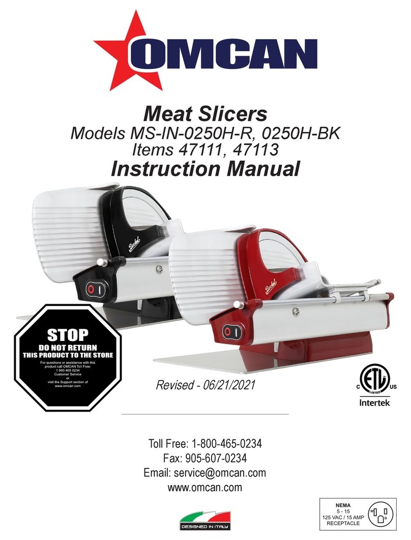Omcan MS-IN-0250H-R User manual