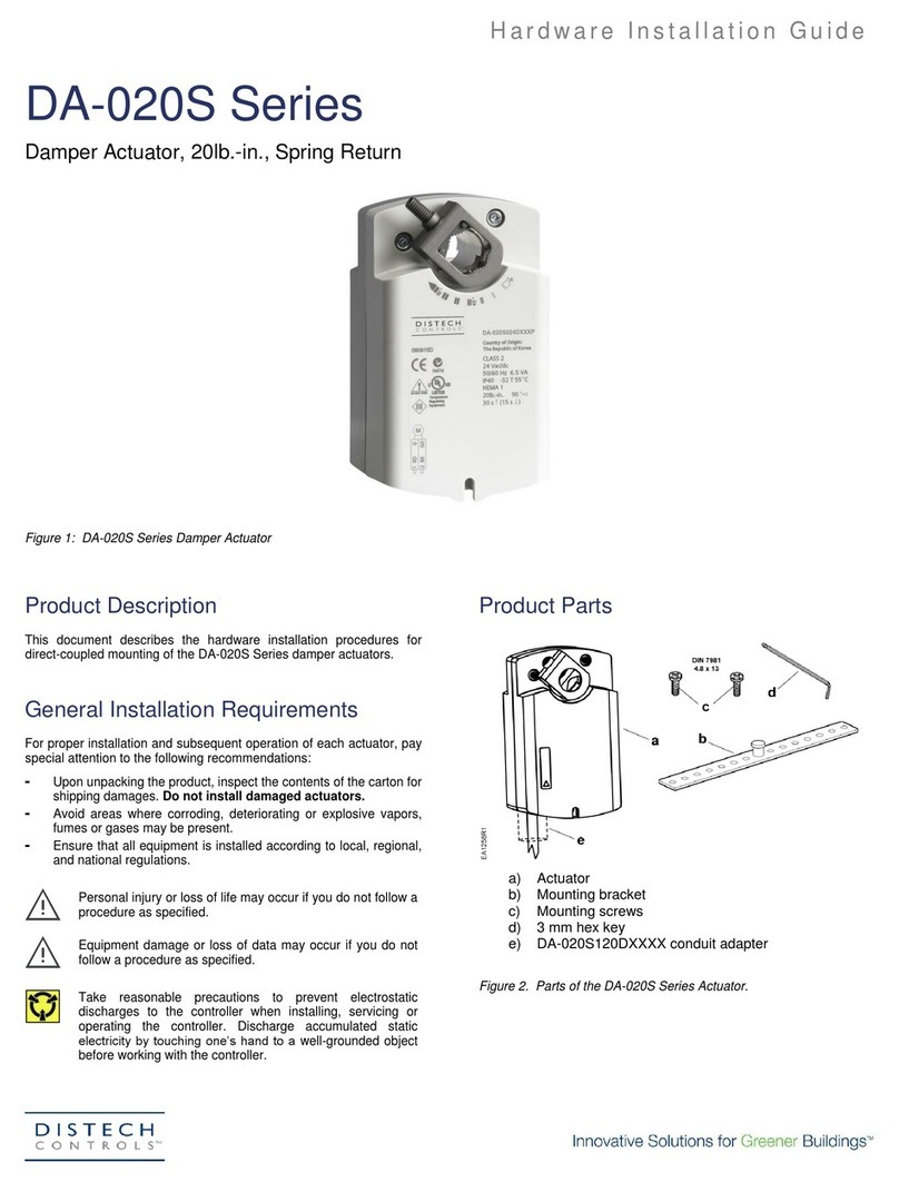Distech Controls DA-020S Series Manual