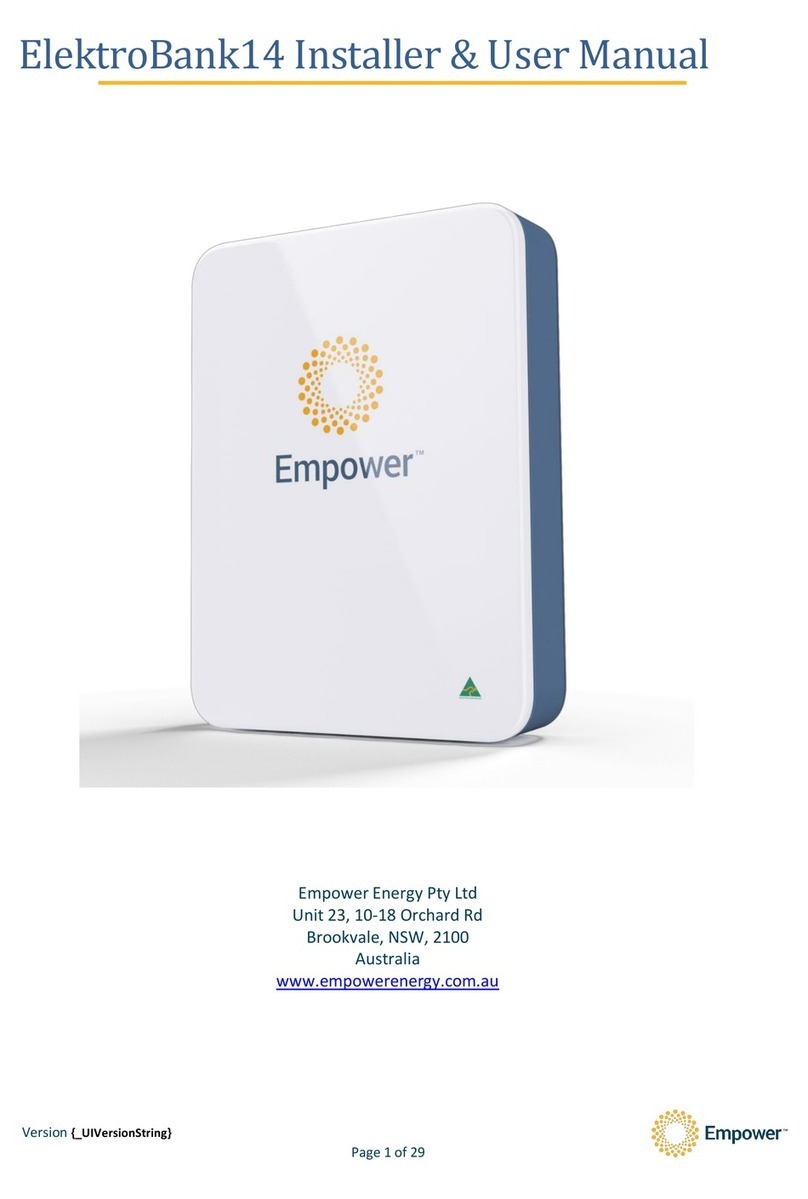 Empower ElektroBank14 Installer's/user's manual