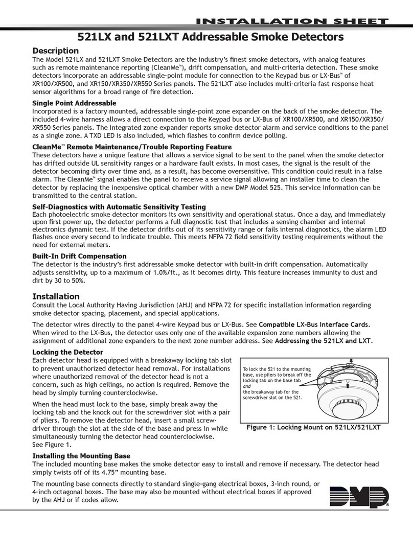 DMP Electronics 521LX Installation sheet