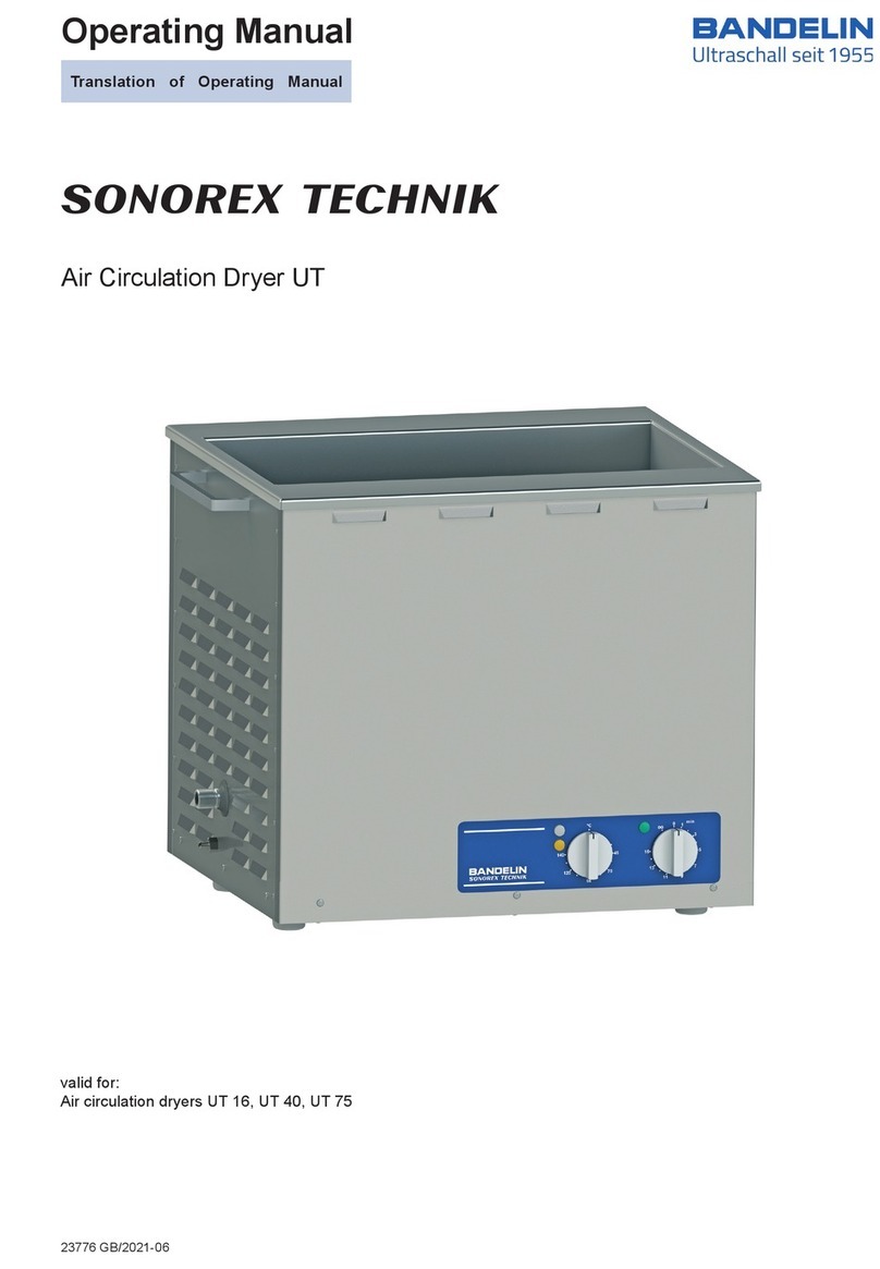 BANDELIN SONOREX TECHNIK UT16 User manual