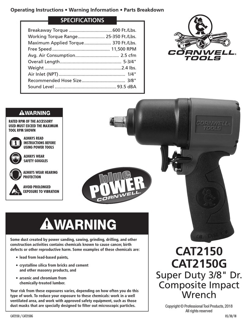 Cornwell Tools blue POWER CAT2150 operating instructions