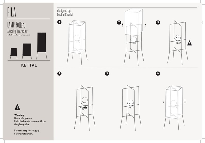 Kettal FILA LAMP Battery Assembly instructions
