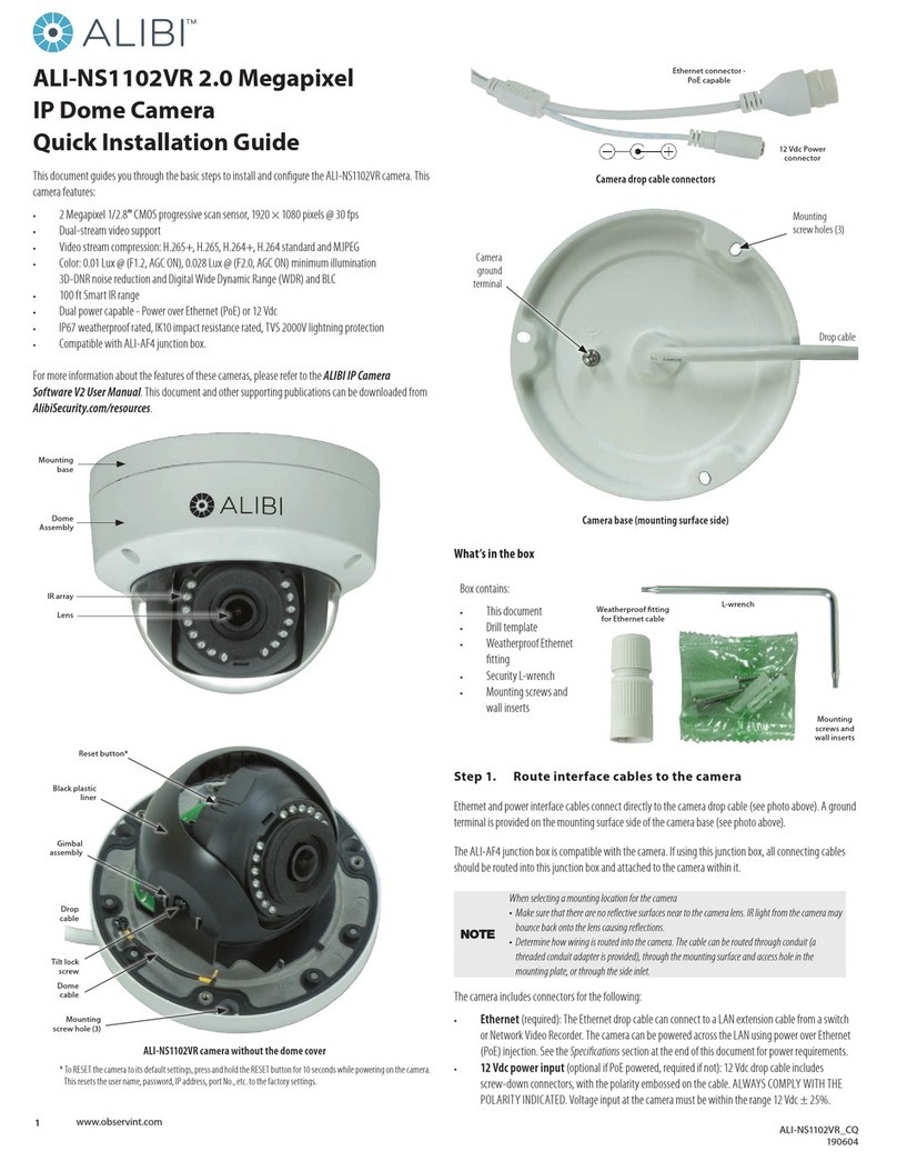 ALIBI ALI-NS1102VR Quick installation guide