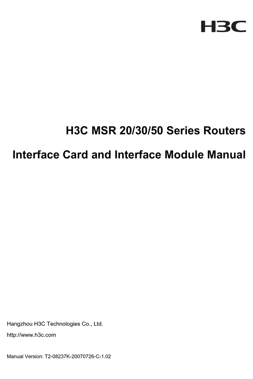 H3C MSR 20 Series User manual