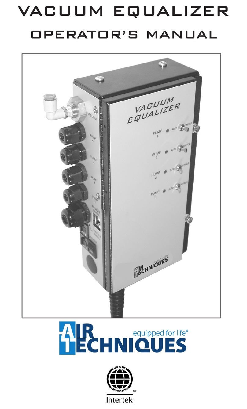 Air Techniques VACUUM EQUALIZER Operator's manual Air Techniques VACUUM EQUALIZER Operator's manual