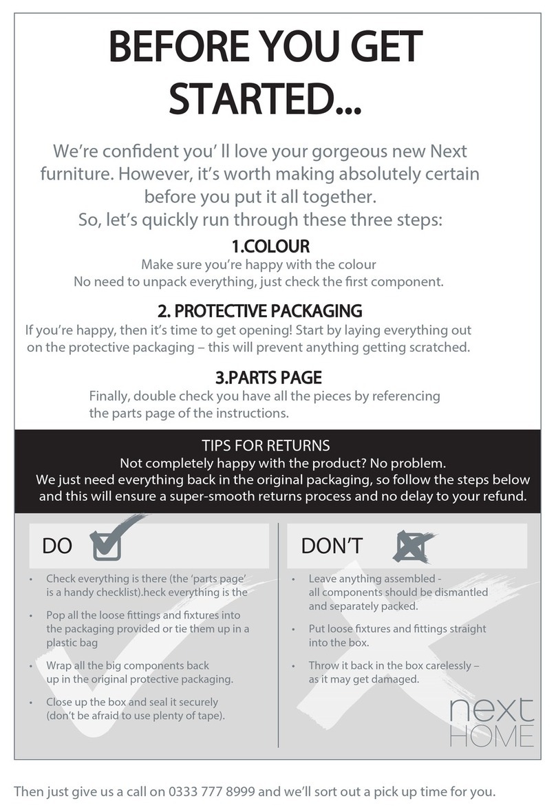 Next Remy Wide Chest Assembly instructions