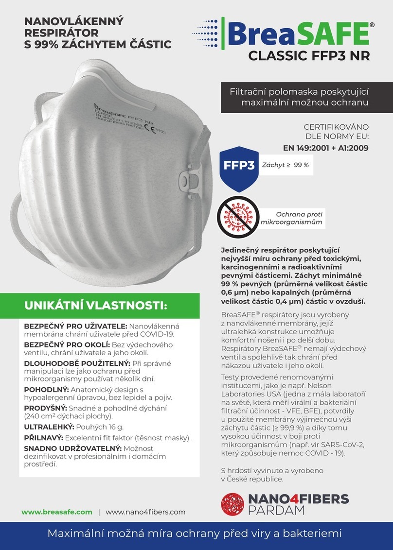 NANO4FIBERS PARDAM BreaSAFE CLASSIC FFP3 NR instruction manual