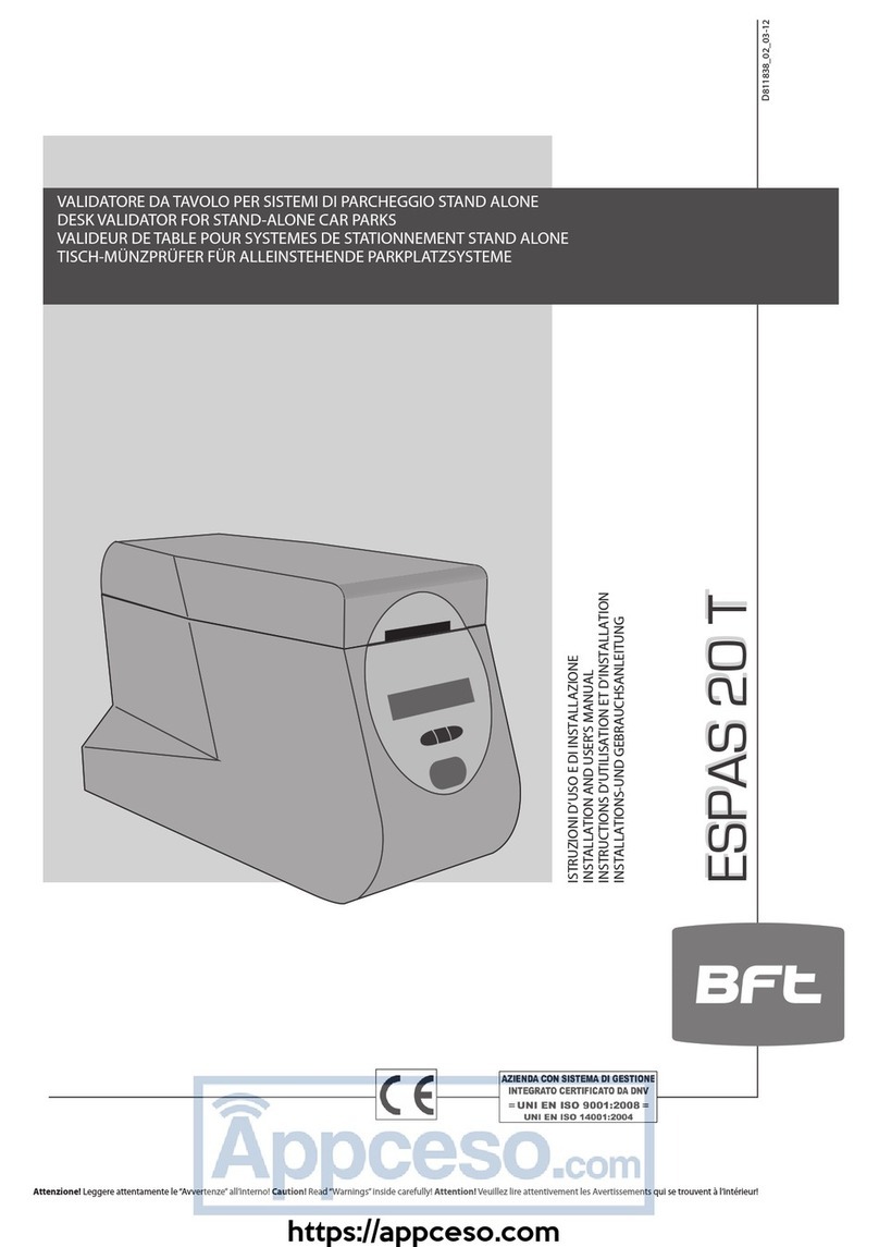 BFT ESPAS 20 T Installation and user manual