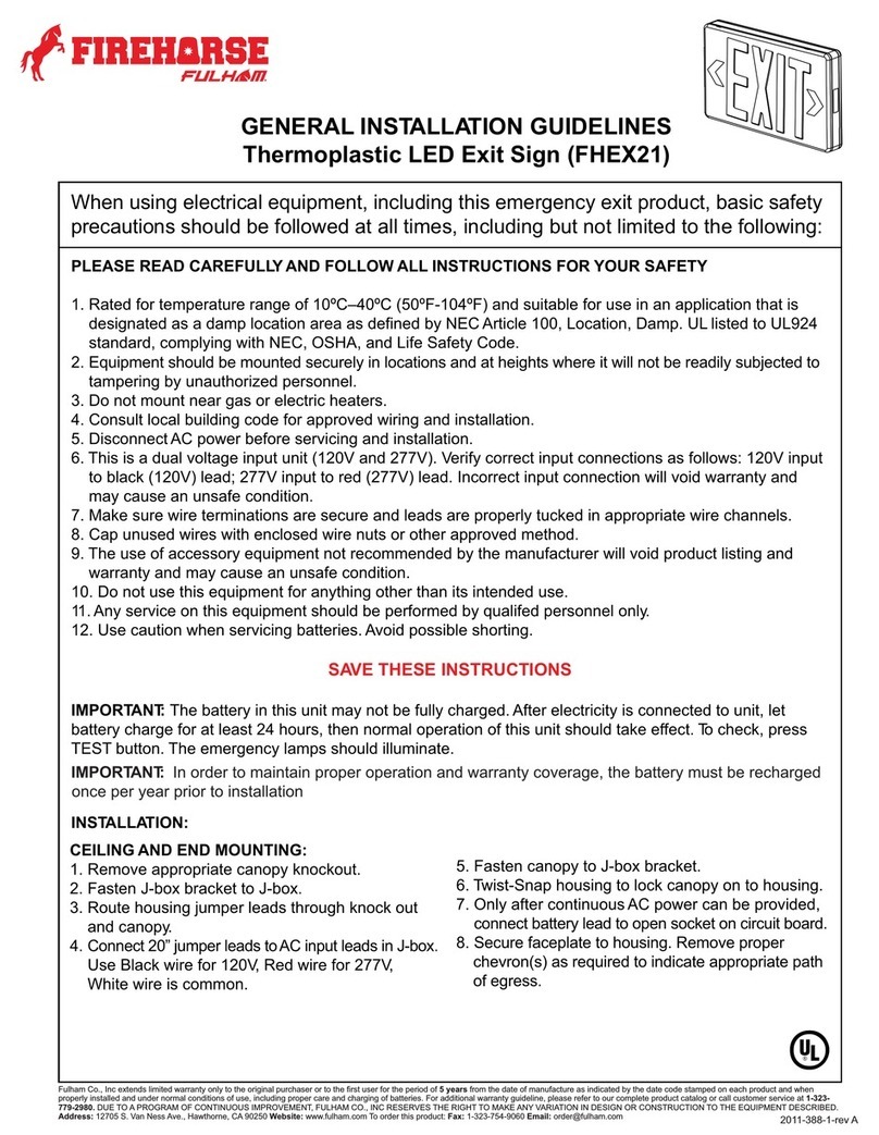 Fulham Firehorse FHEX21 Instruction sheet