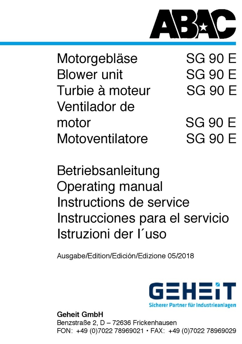 GEHEIT ABAC SG 90 E operating manual