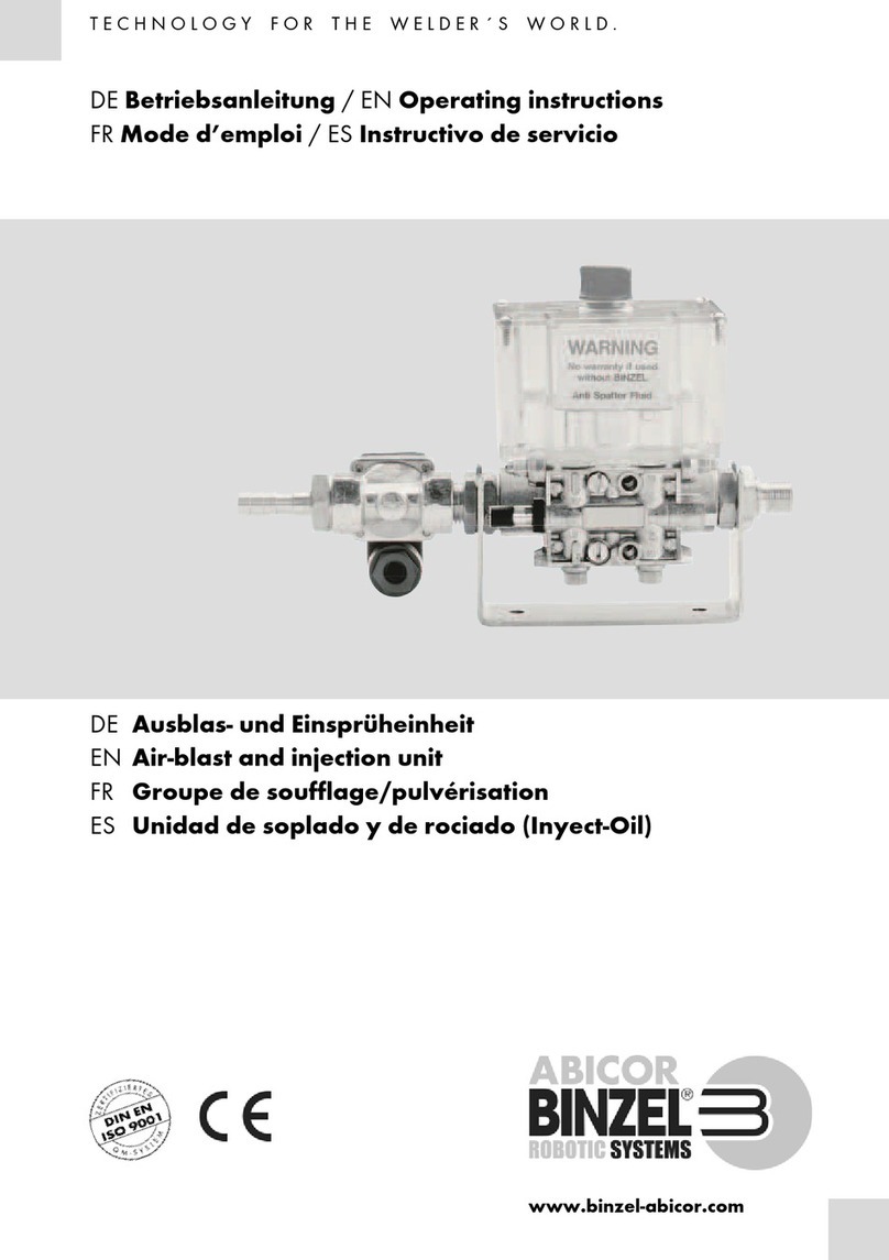 Abicor Binzel Air-blast and injection unit operating instructions
